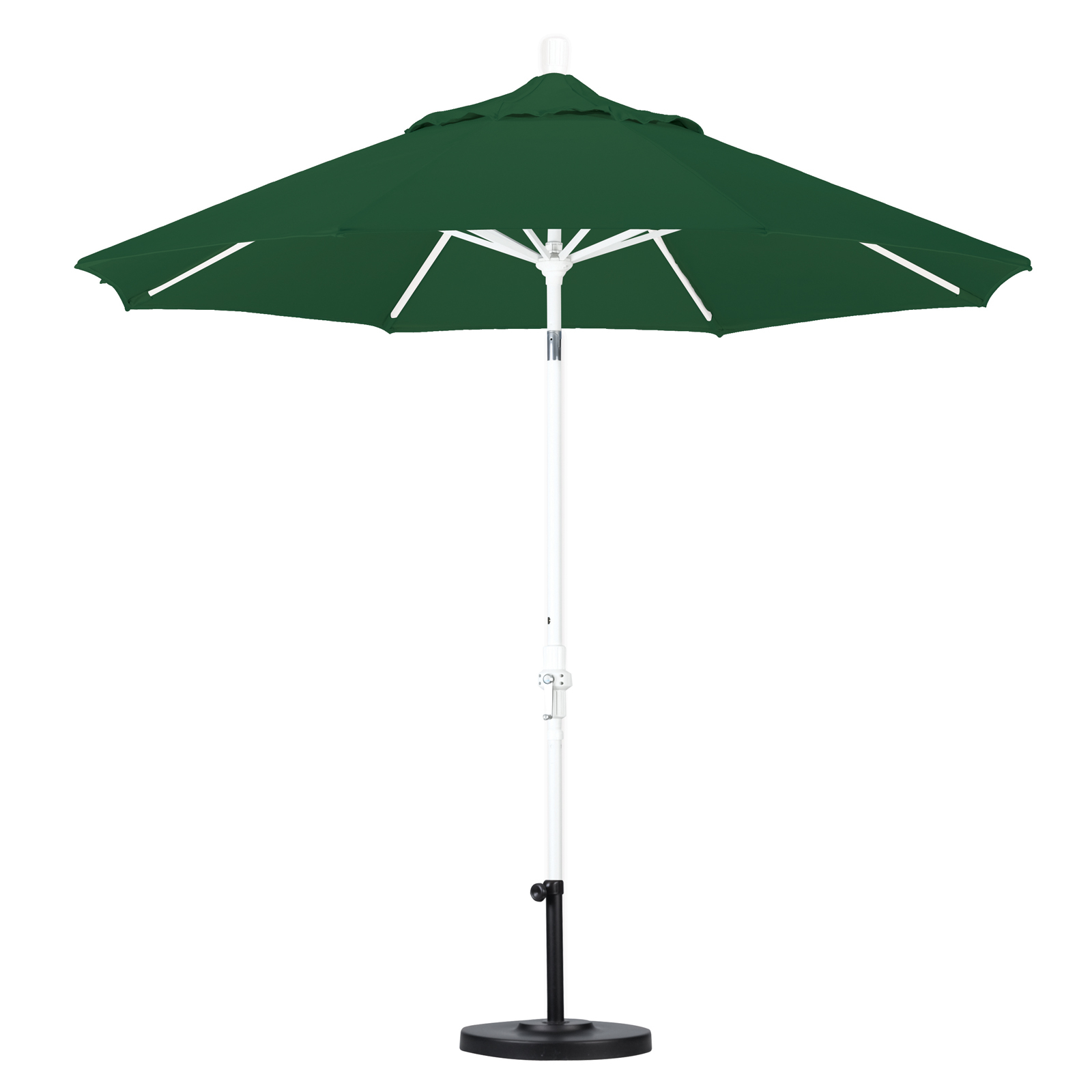 California Umbrella 9-Feet Olefin Fabric Aluminum Crank Lift Collar Tilt Market Umbrella with Bronze Pole