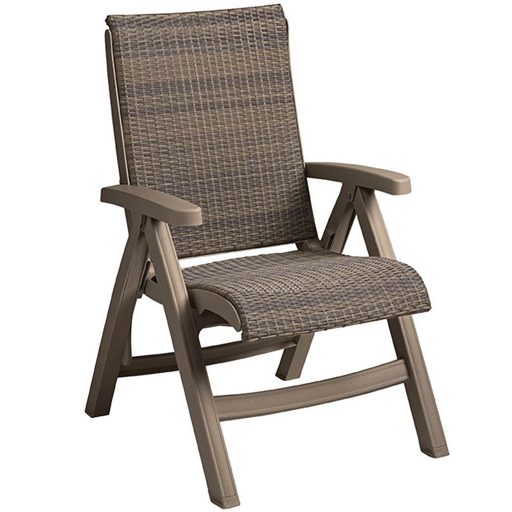 Chairs java all weather wicker resin folding chair commercial
