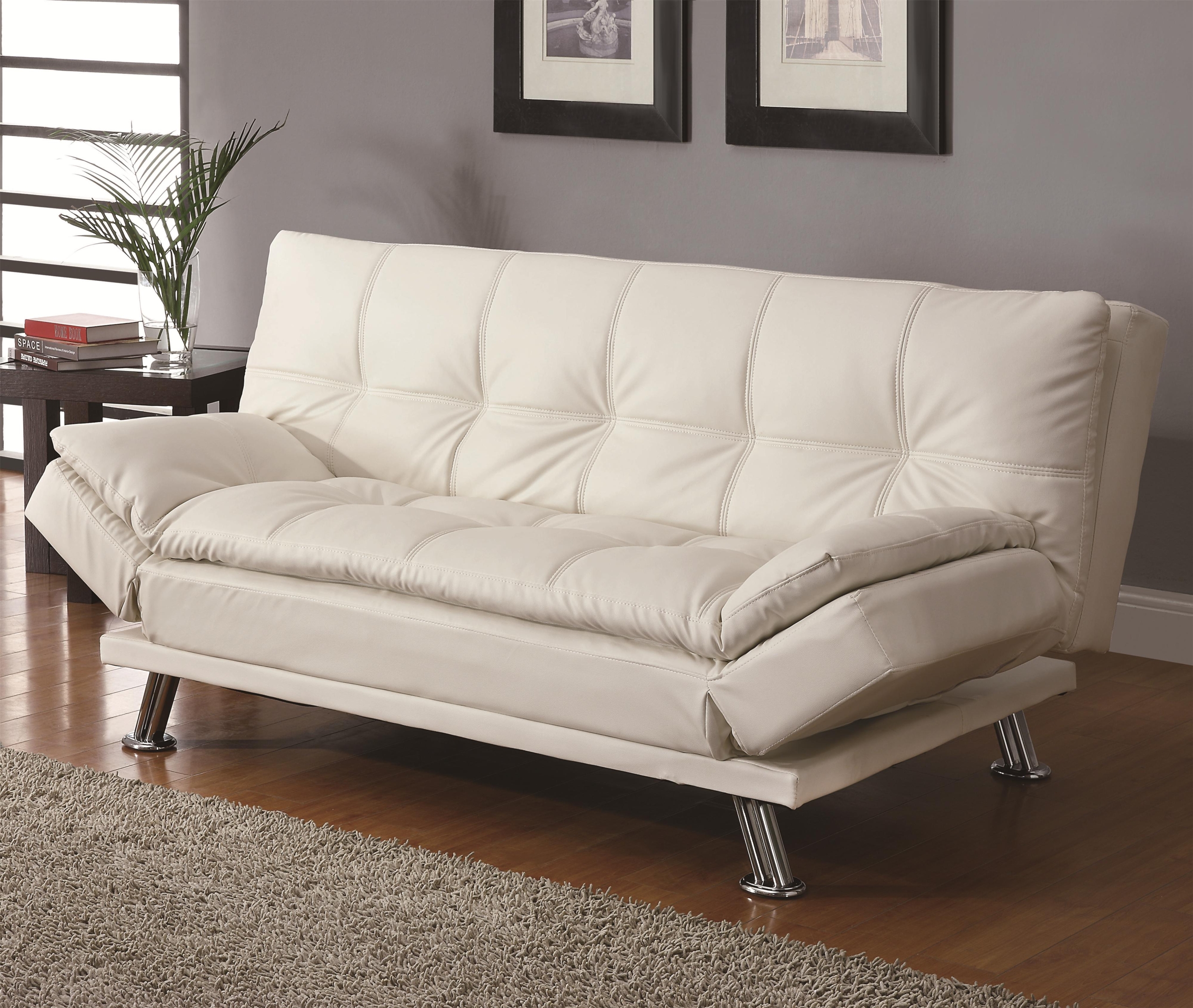 Leather futon sofa bed terrific color photo