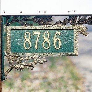Pinecone Mailbox Address Plaque