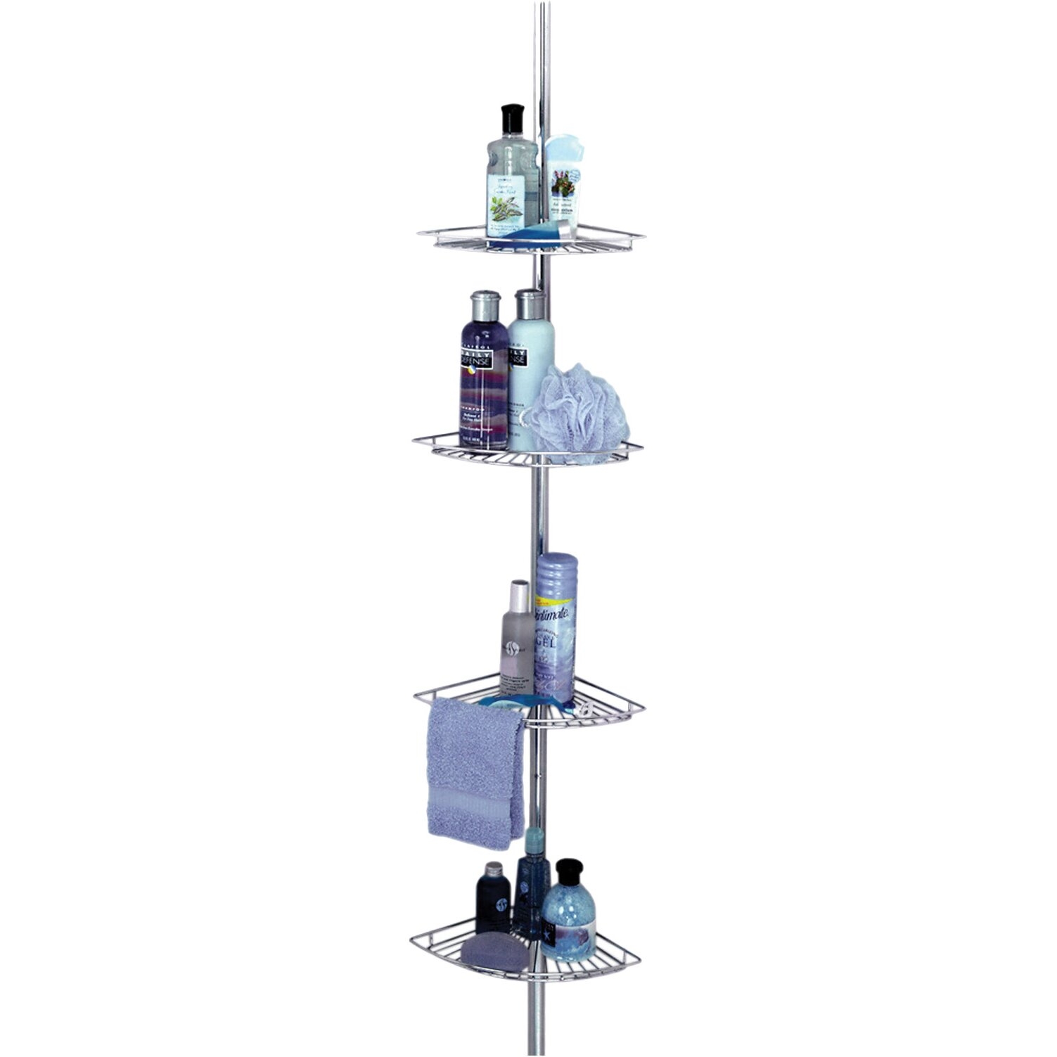 Pole Shower Caddy in Chrome