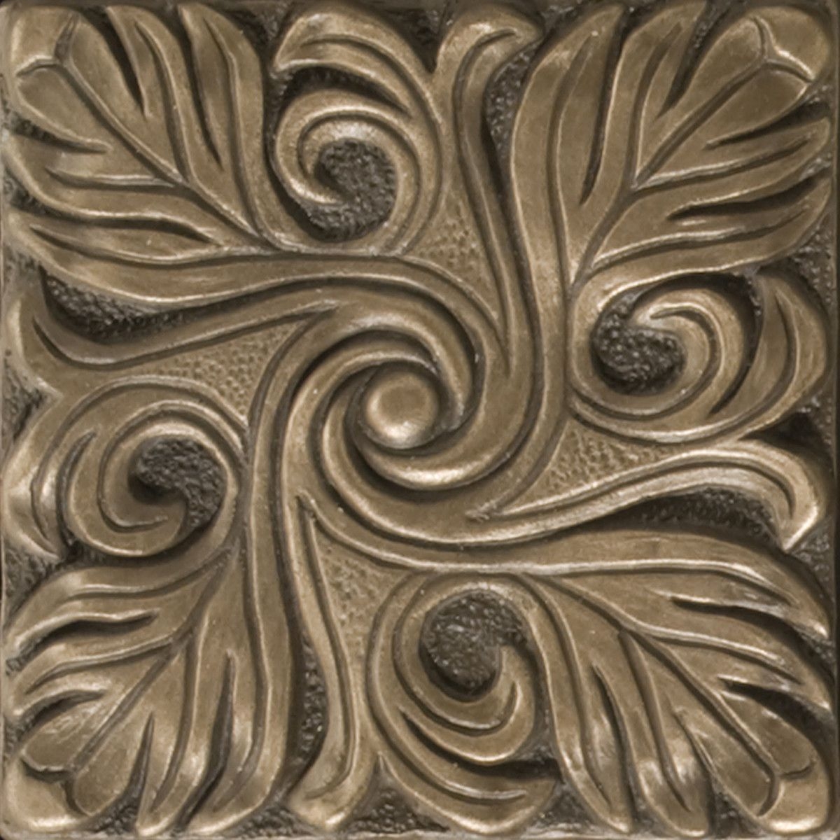 Renaissance 4" x 4" Bari Accent Tile in Antique Bronze