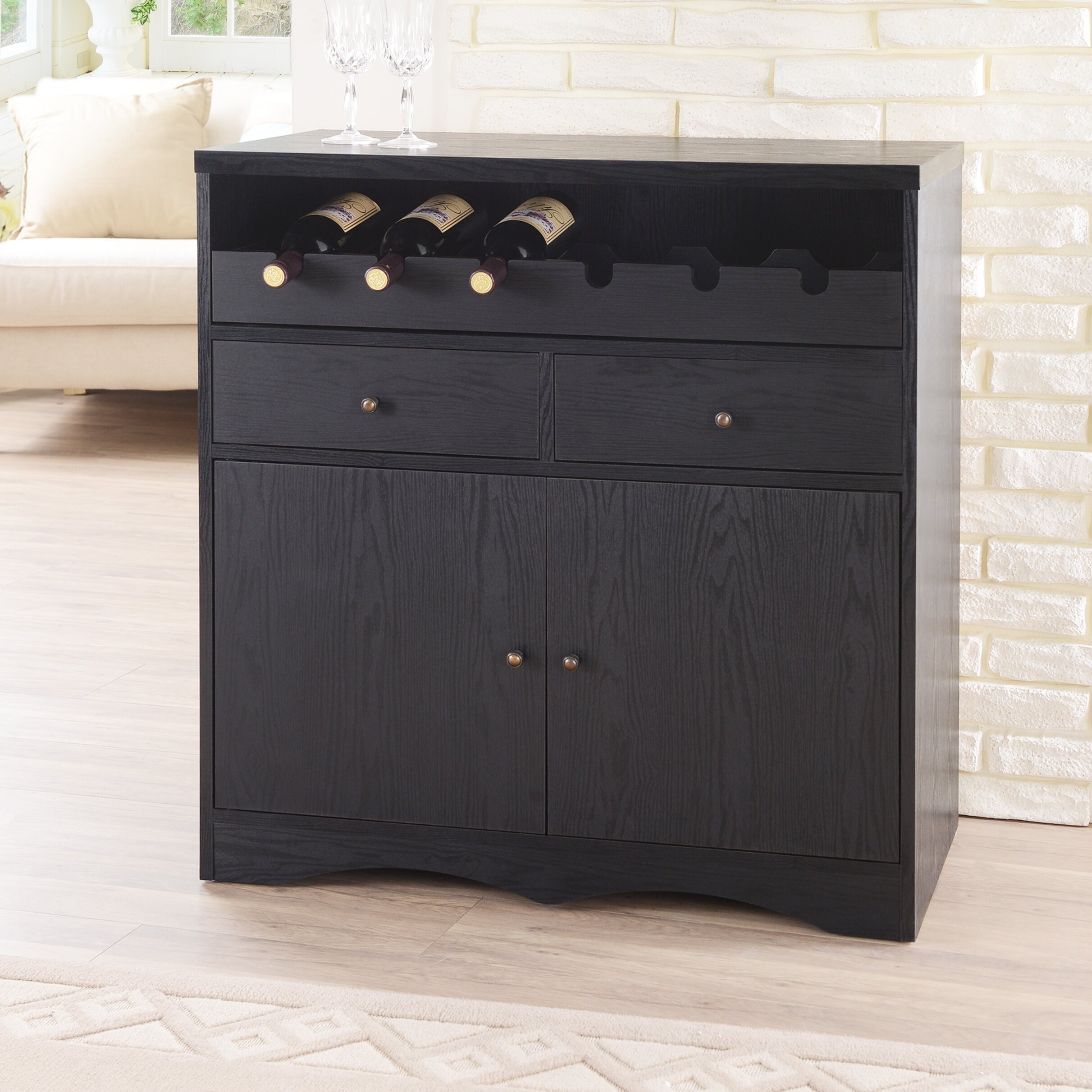 sideboard with wine rack