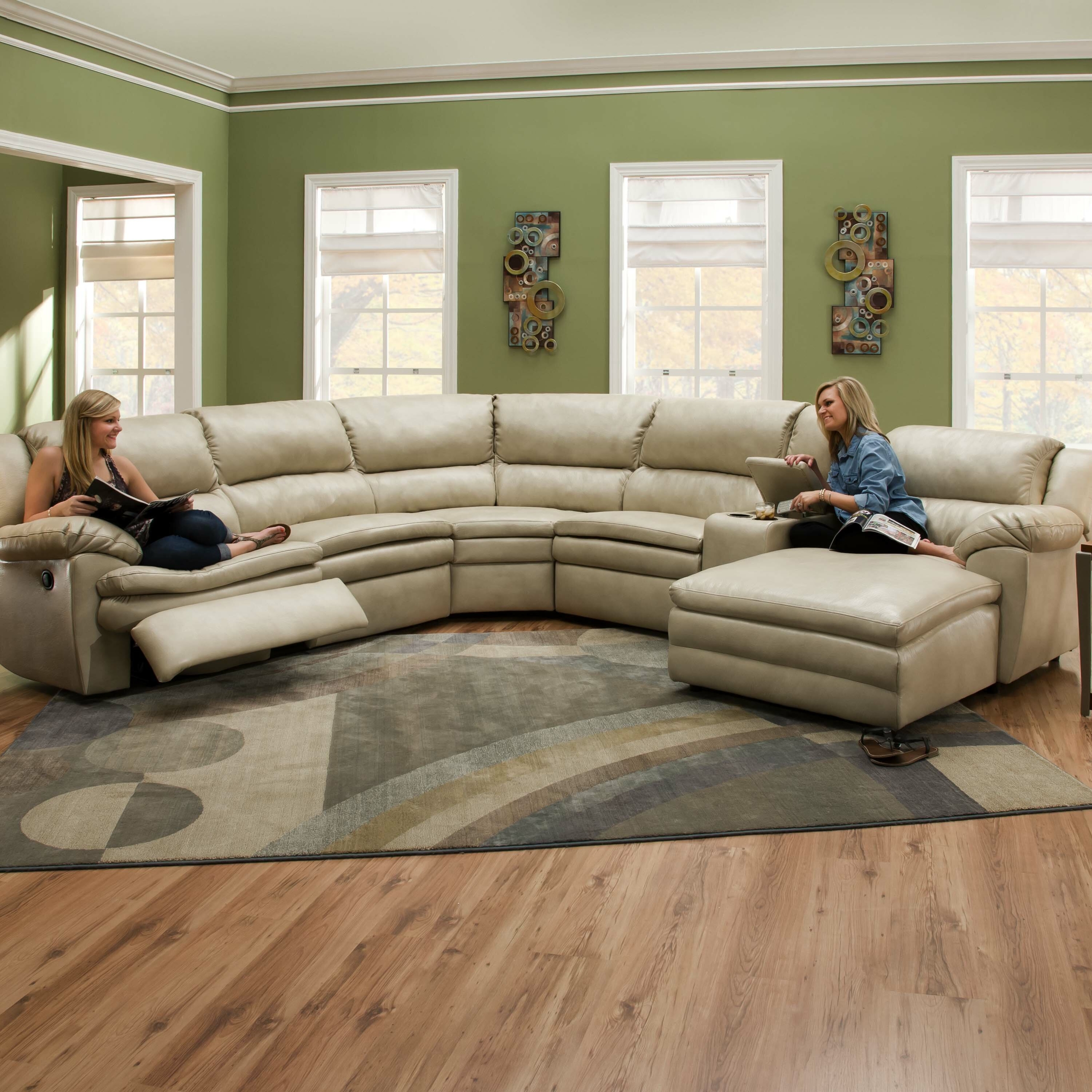 Simmons Upholstery Editor Bonded Leather Sectional