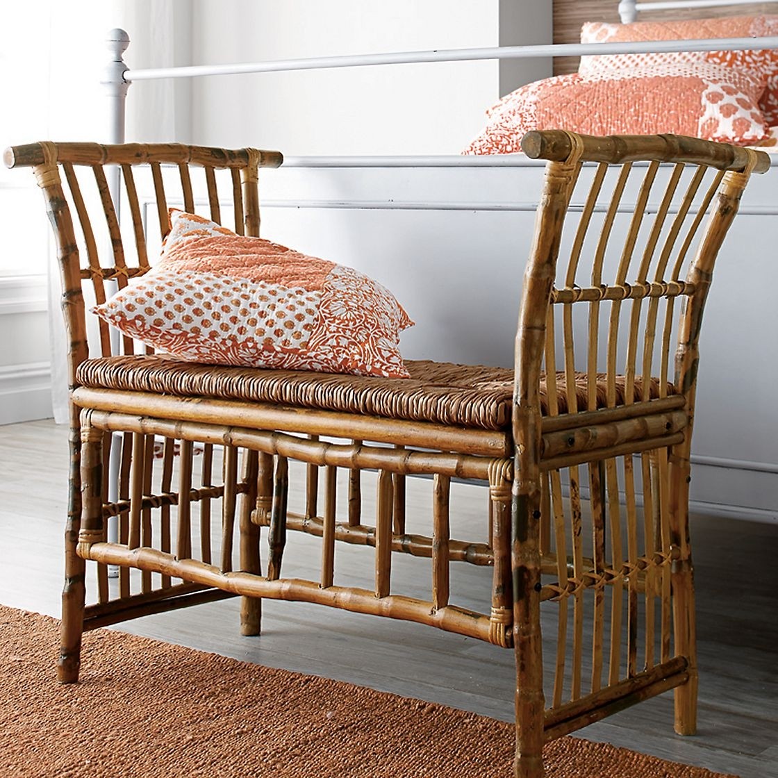 wicker bench indoor