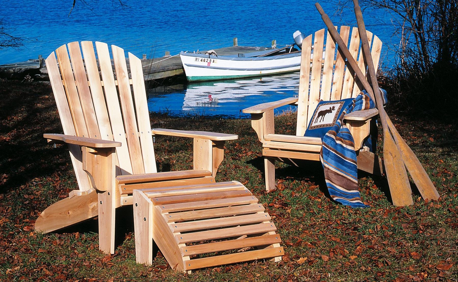 Adirondack Chair And Footstool Set 3 