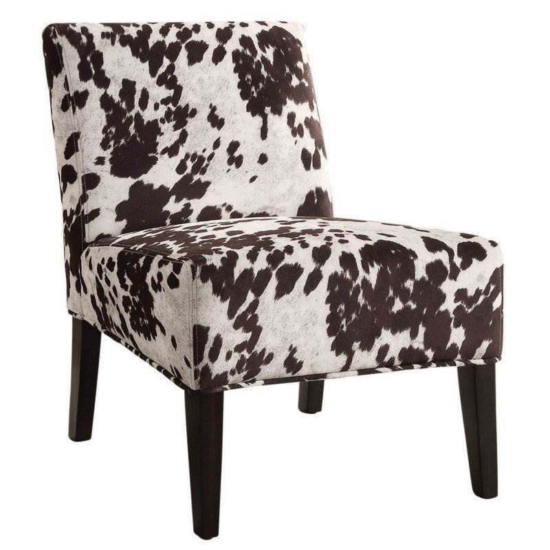 Angus Faux Cowhide Accent Chair