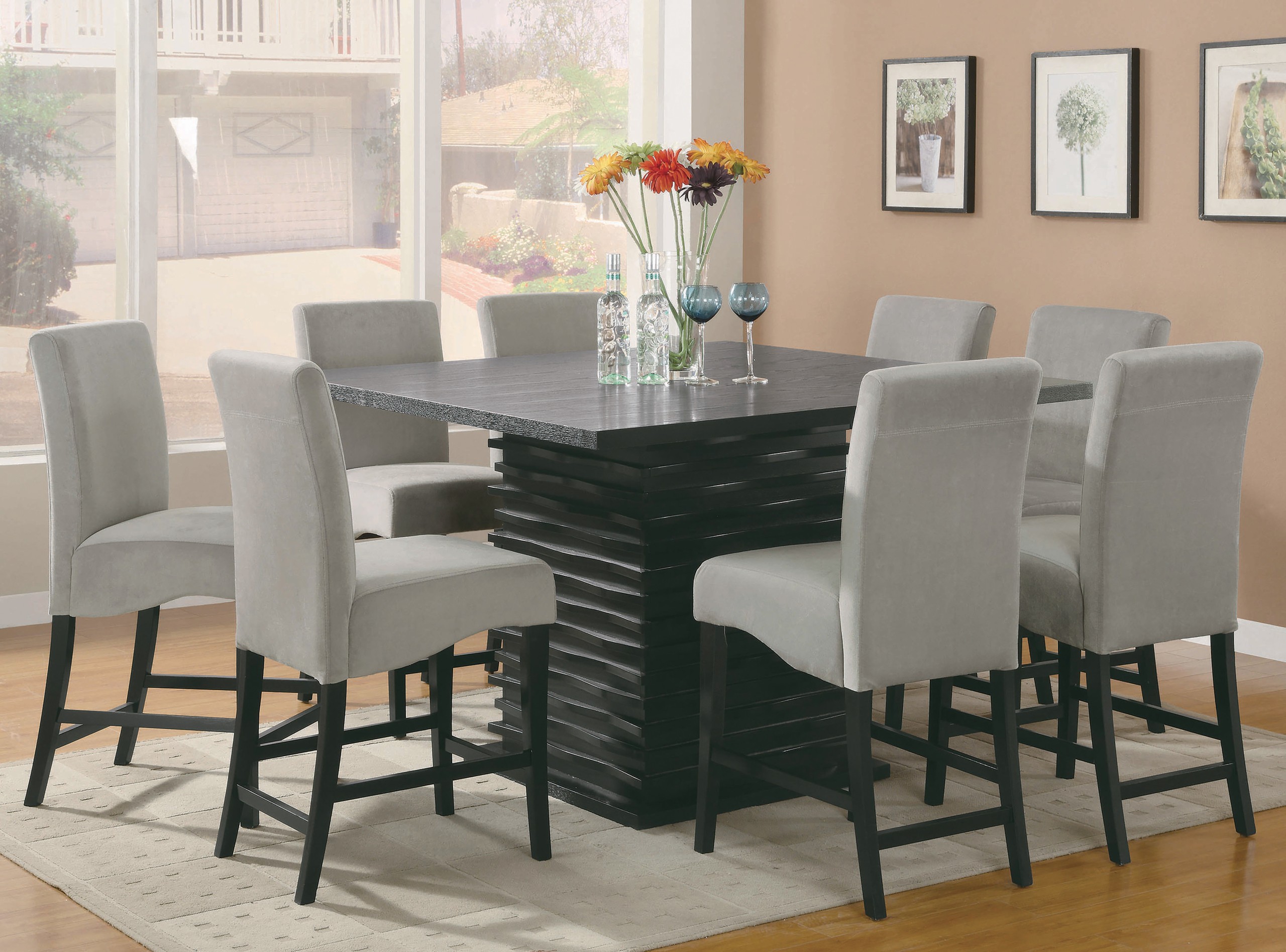 8 Seater Square Dining Tables Foter   Brownville Counter Height Dining Table 1 