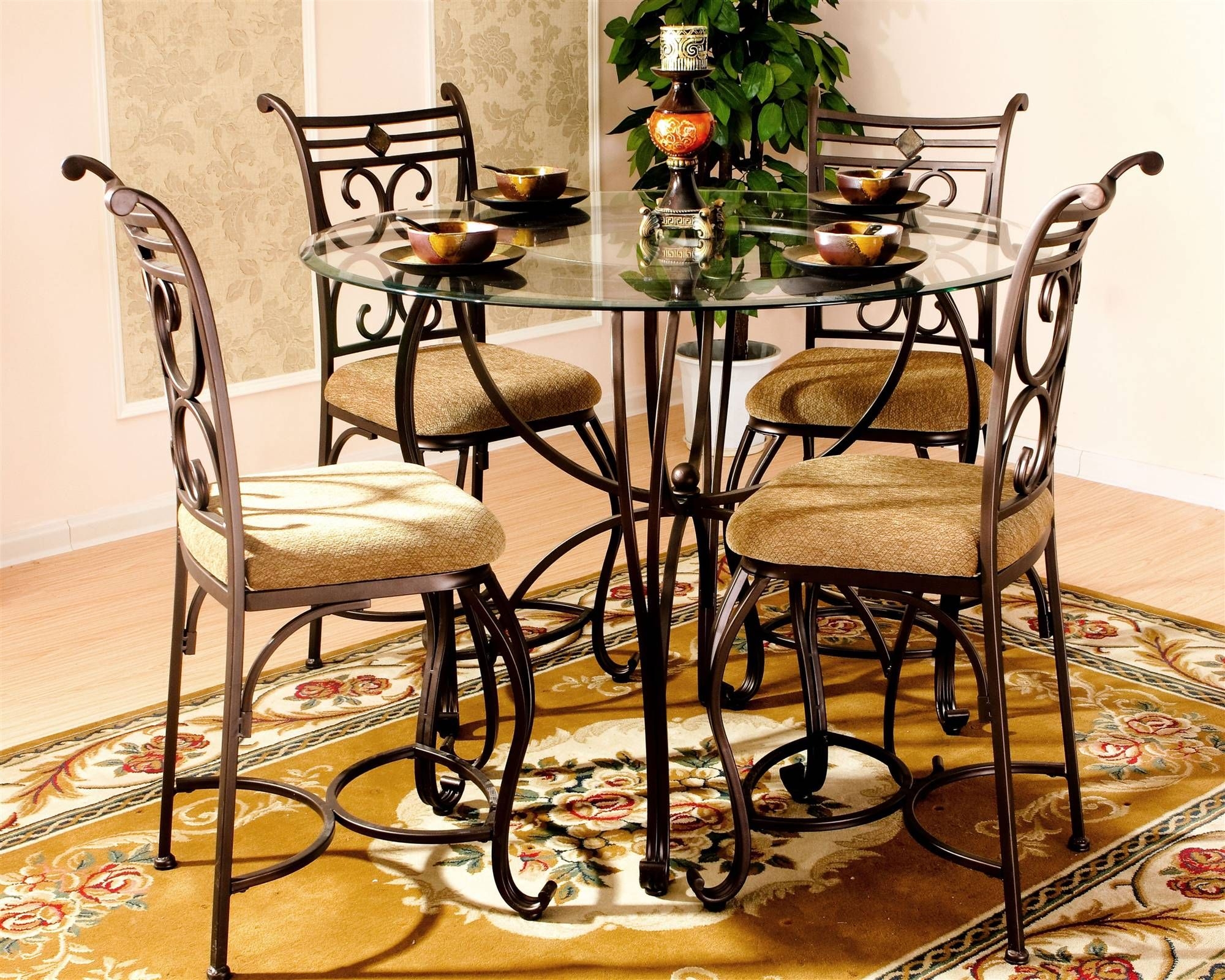 Excalibur 5 Piece Counter Height Dinette Set