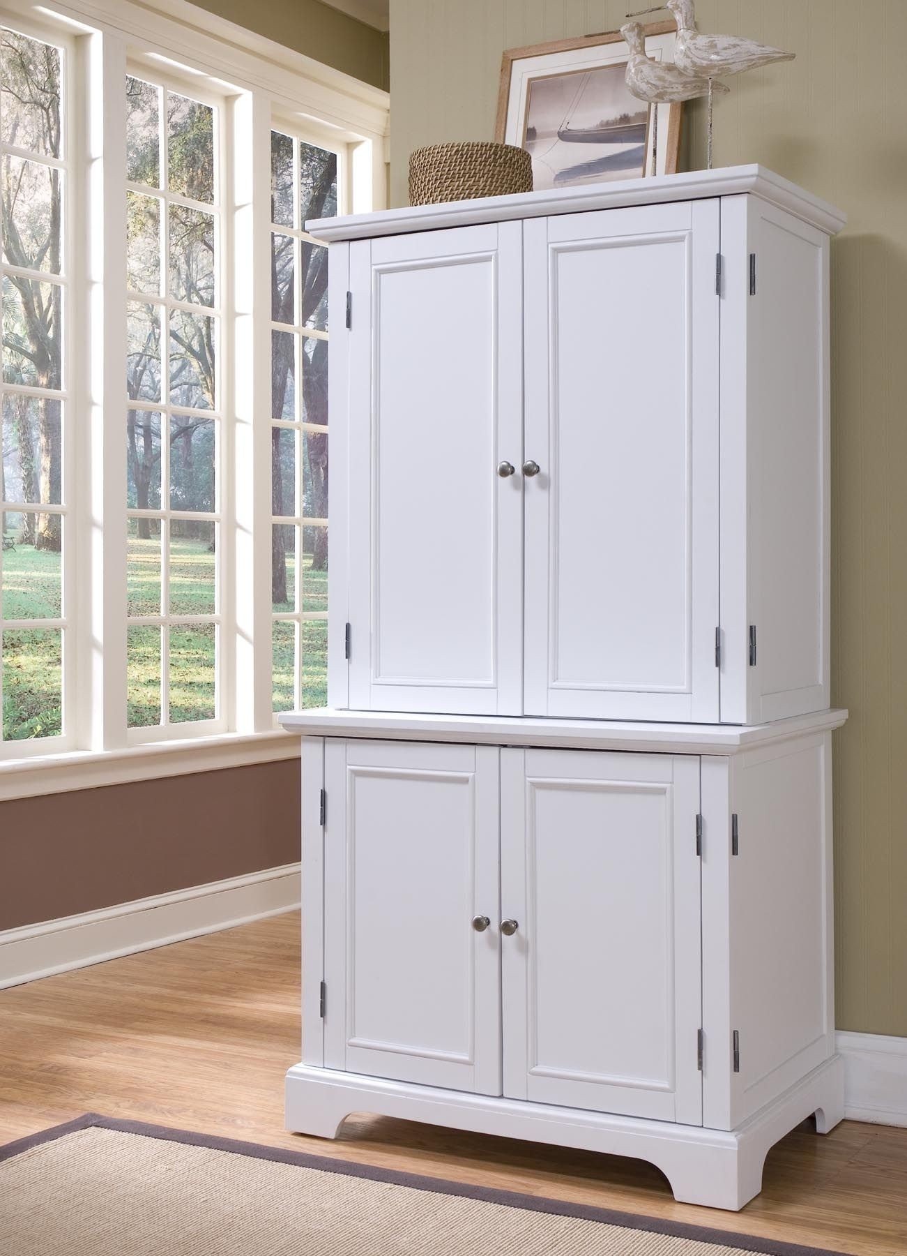 Computer armoire desk store with doors