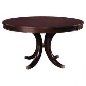 Round dining table with leaf extension 20