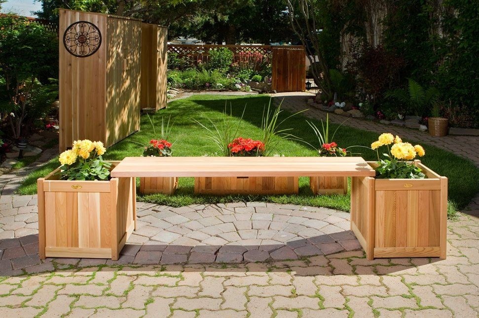 3 Piece Planter with Bench