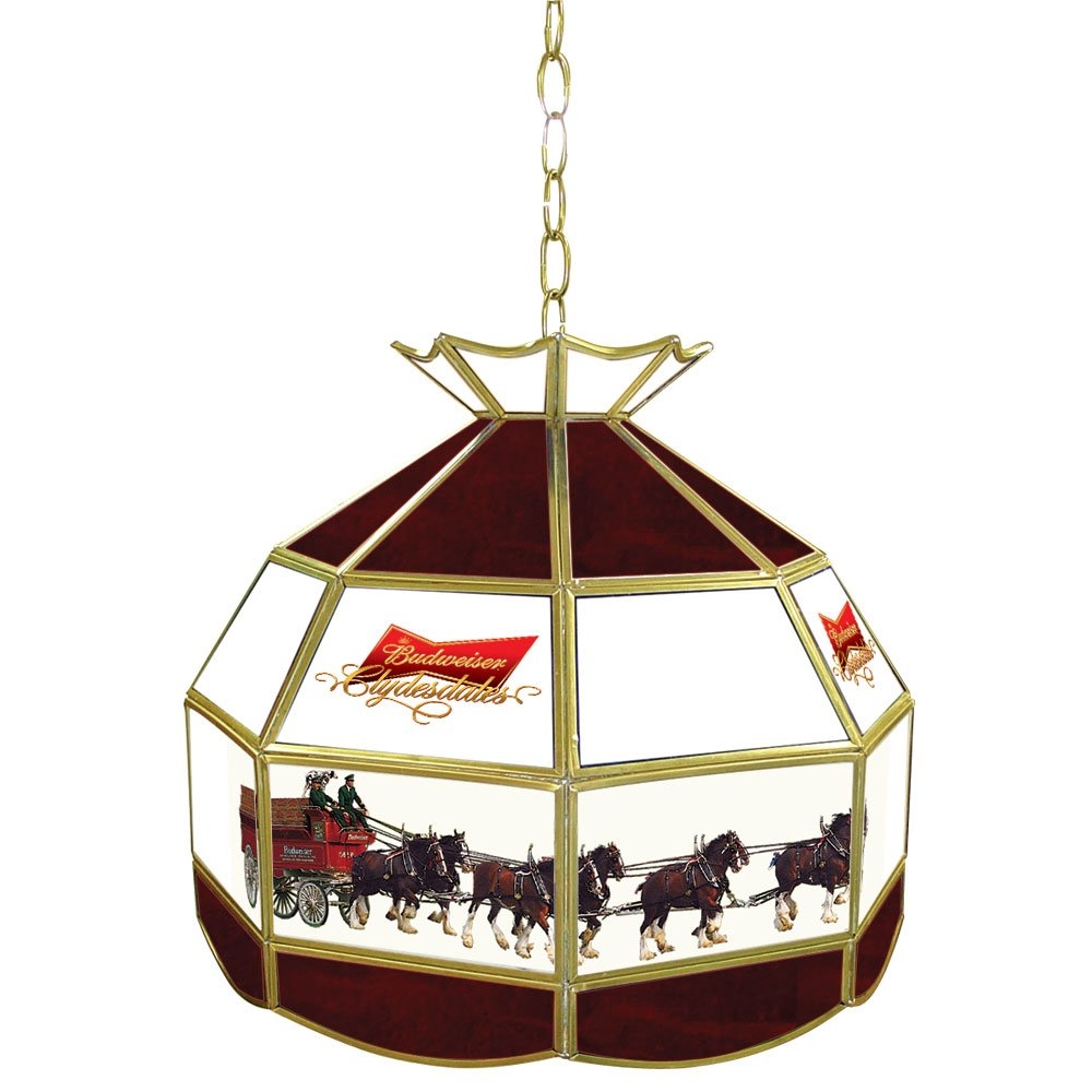 Budweiser Clydesdale Tiffany Lamp Light Fixture
