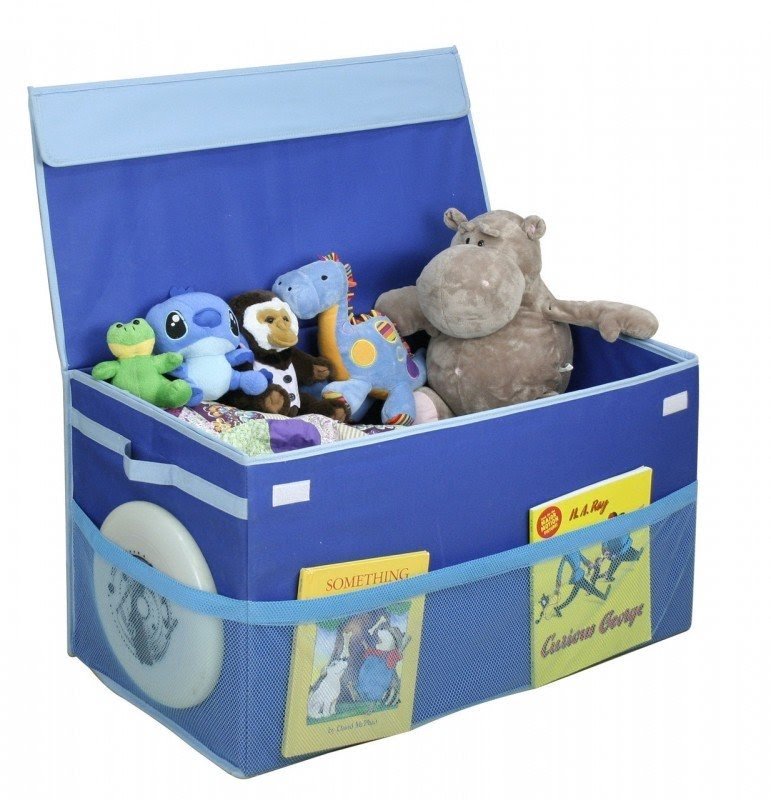 Collapsible Toy Box in Blue