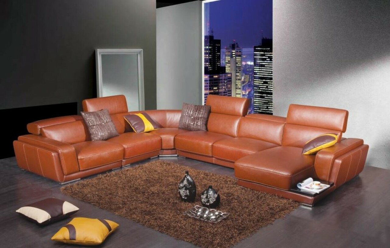 Divani Casa Leather Sectional Sofa