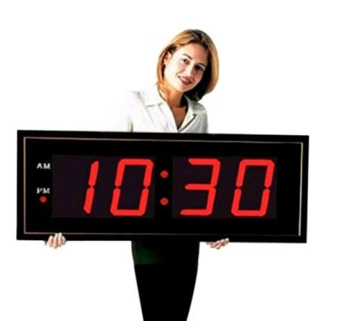 Giant 8" Numbers LED Wall Clock with Remote Control