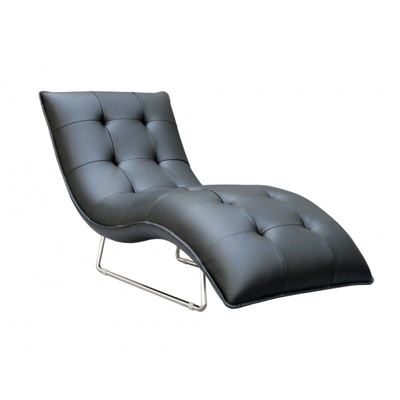 Hill Living Grain Leather Chaise Lounge