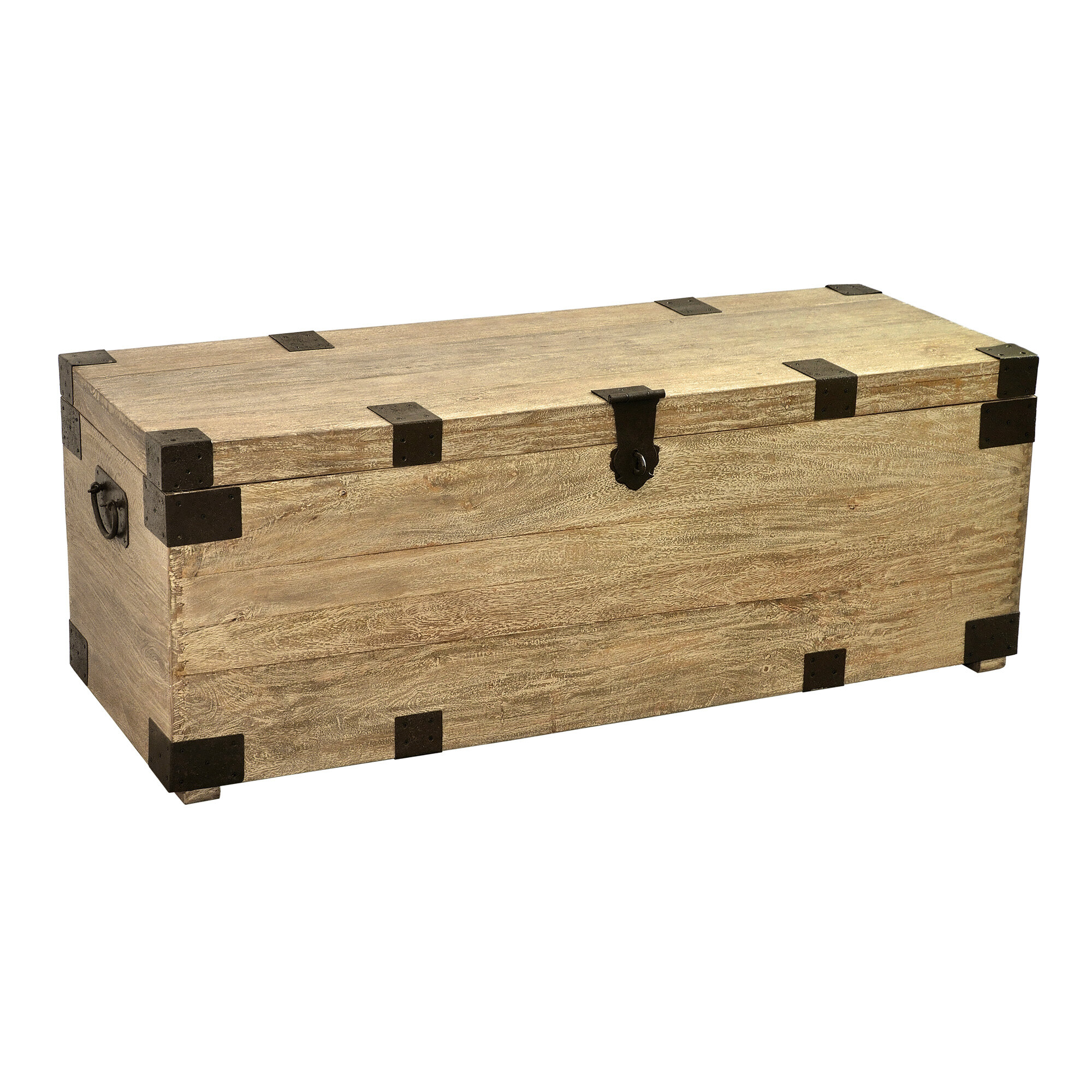 Natural finish large pine wood storage trunk DD168 30x20x15CM crate case toy box 
