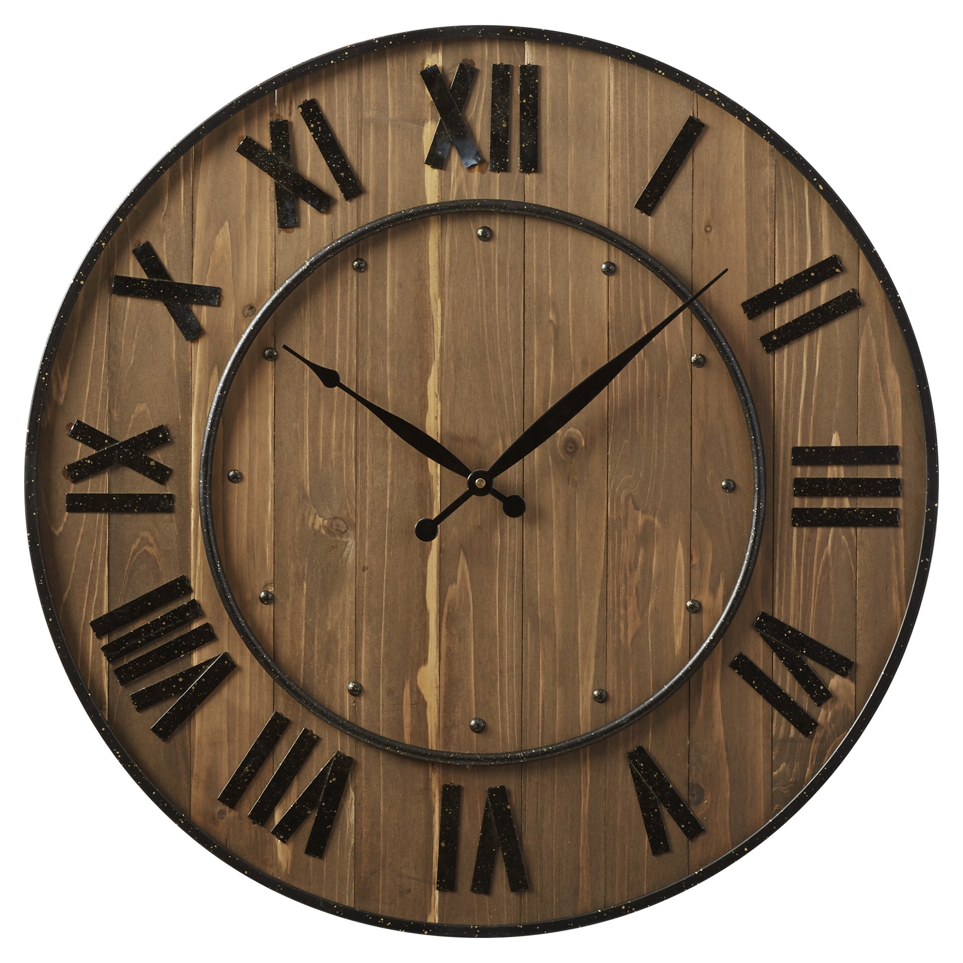 Wooden Round Wall Clock Arabic Numerals is That A Up Ahead Wall Clock for on 