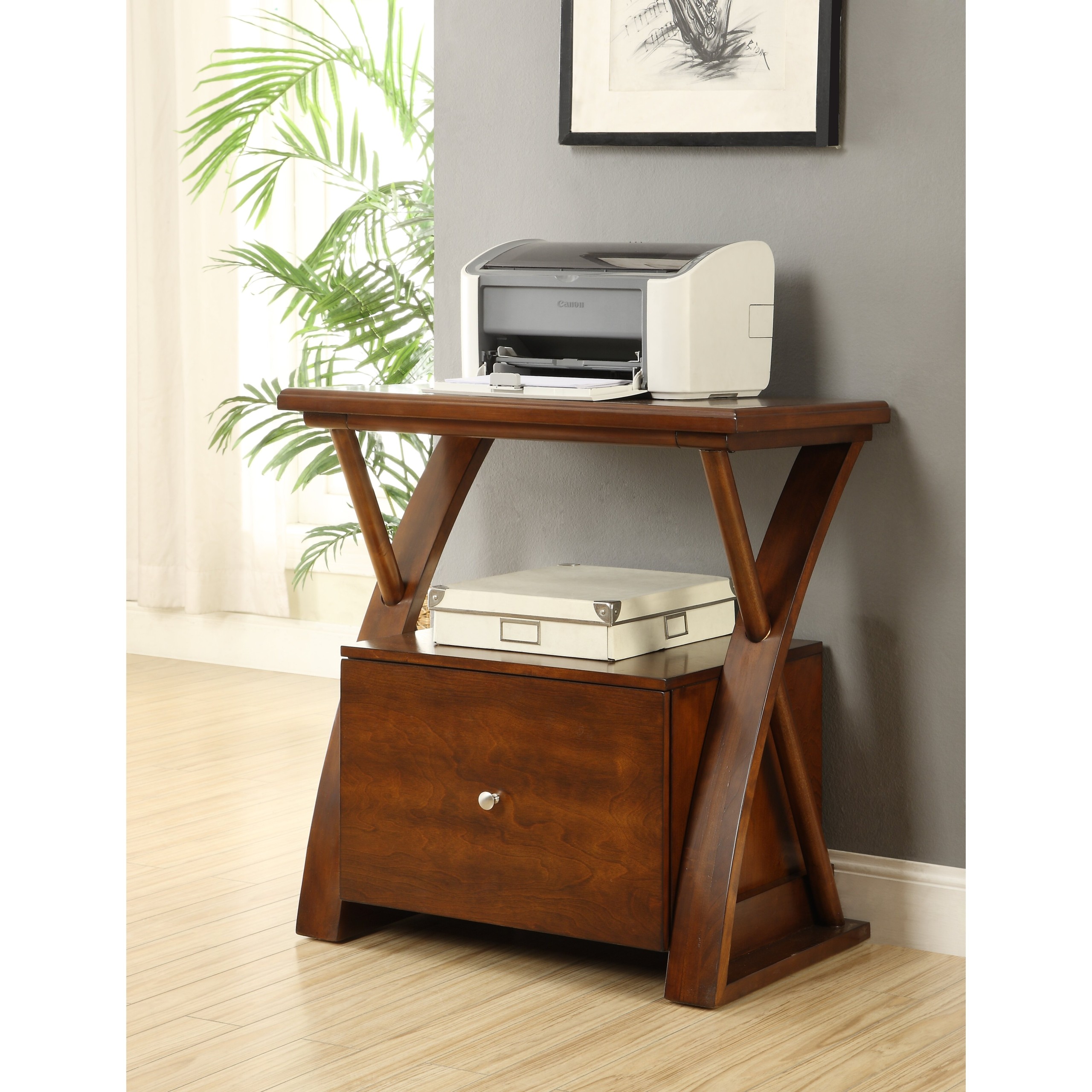 solid wood printer table