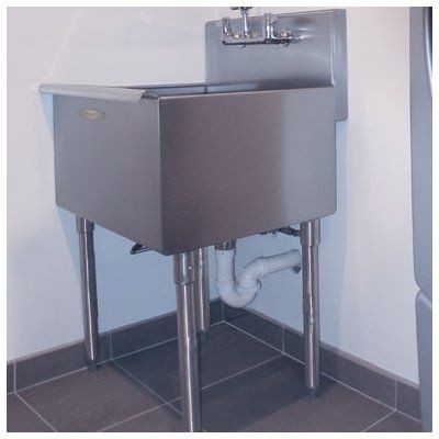 24" x 24" Single Freestanding Utility Sink