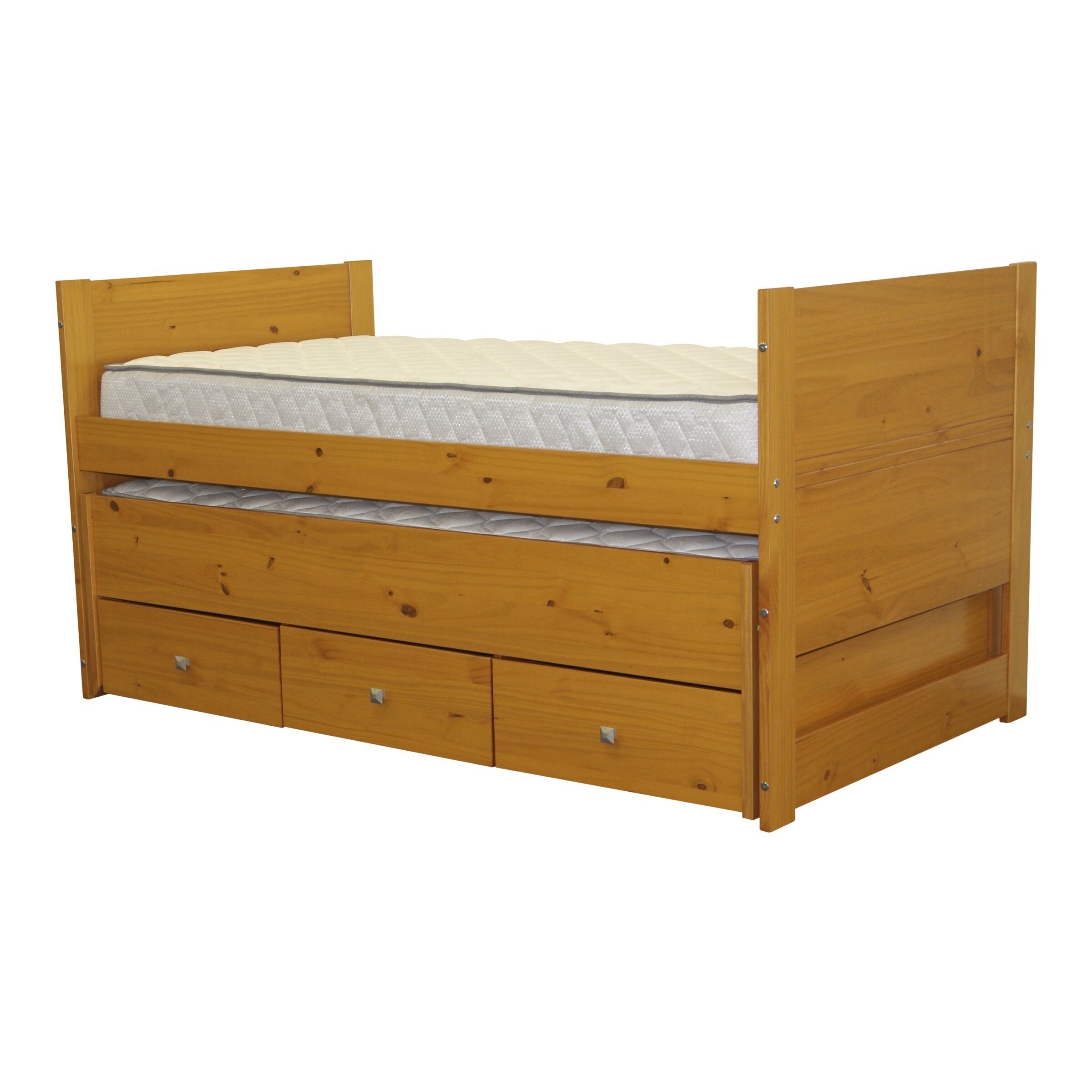 Captain Bed Twin with Twin Trundle and 3 Drawer