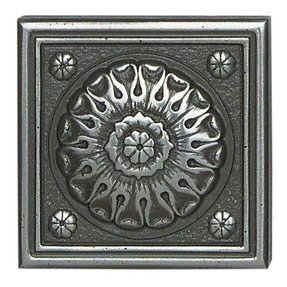 Metal Ages 2 X 2 Baroque Glazed Decorative Tile Insert In Polished Pewter 2 ?s=pi