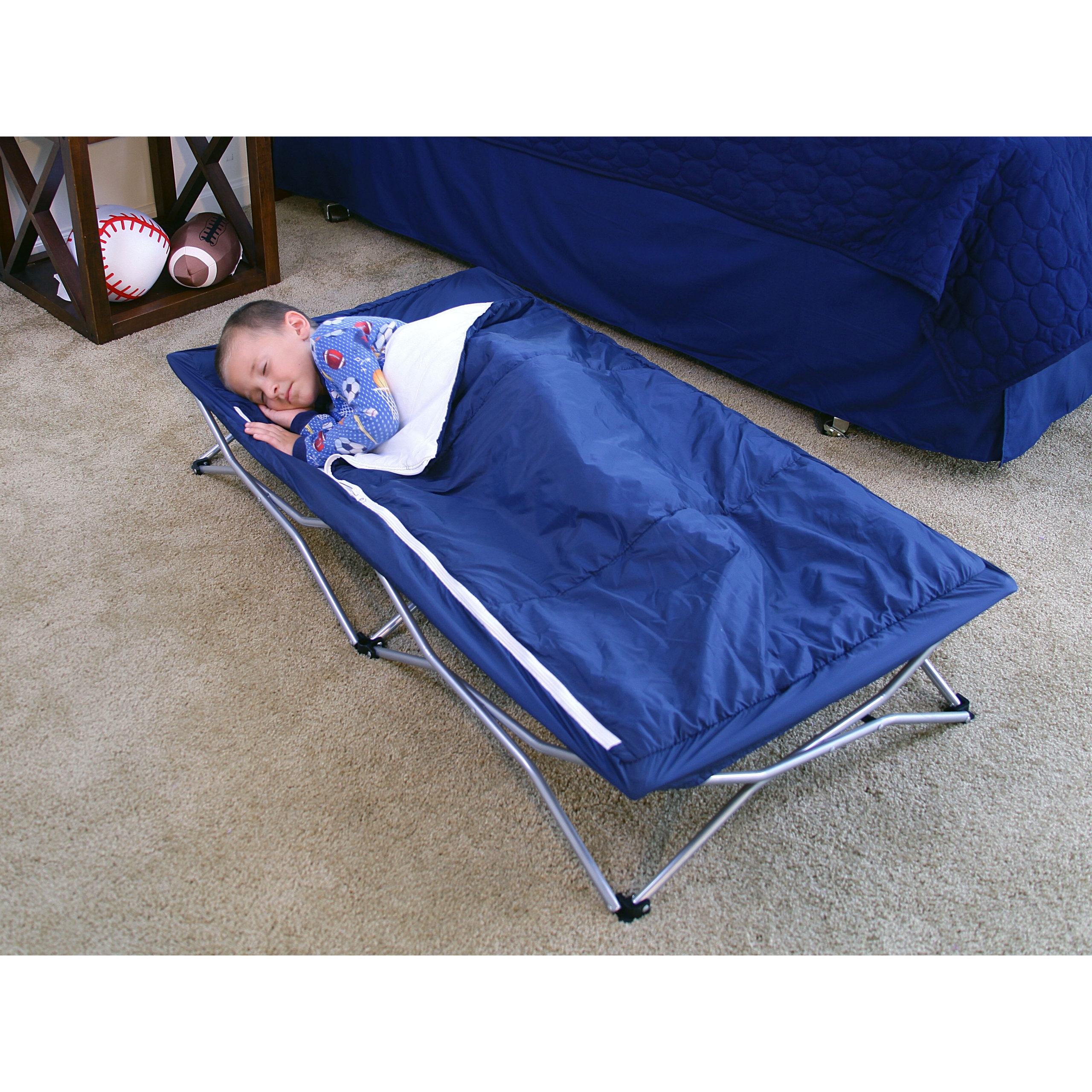 My Cot with Deluxe Sleeping Bag