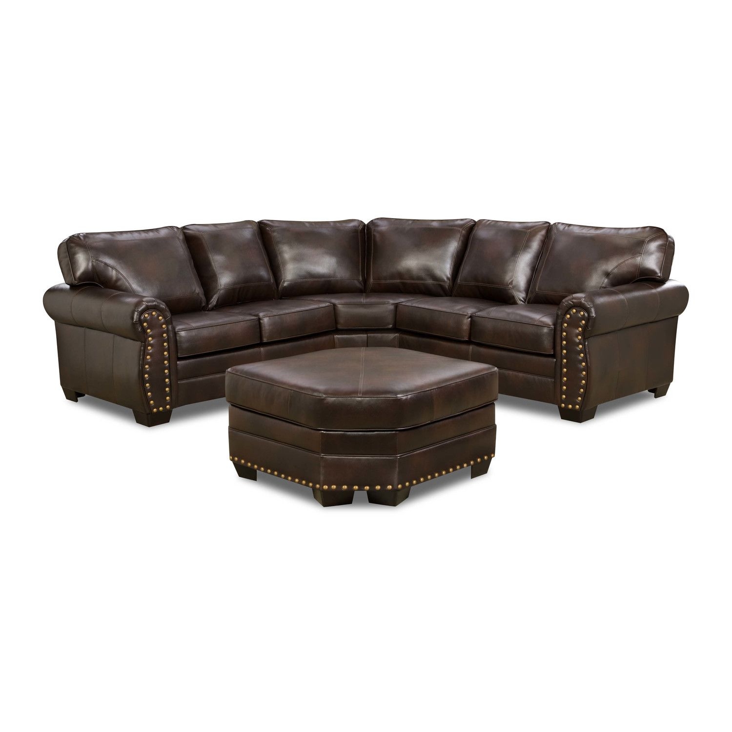 Panama Sectional with Nailhead Detail