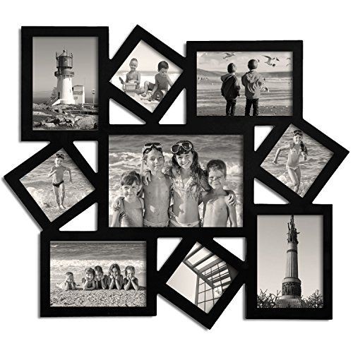 18 Opening Photo Collage Wall Hanging Picture Frame - Black