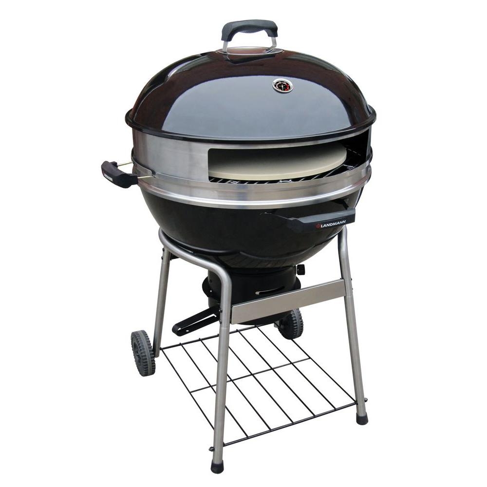 23" Charcoal Pizza Kettle Grill with Bottom Shelf
