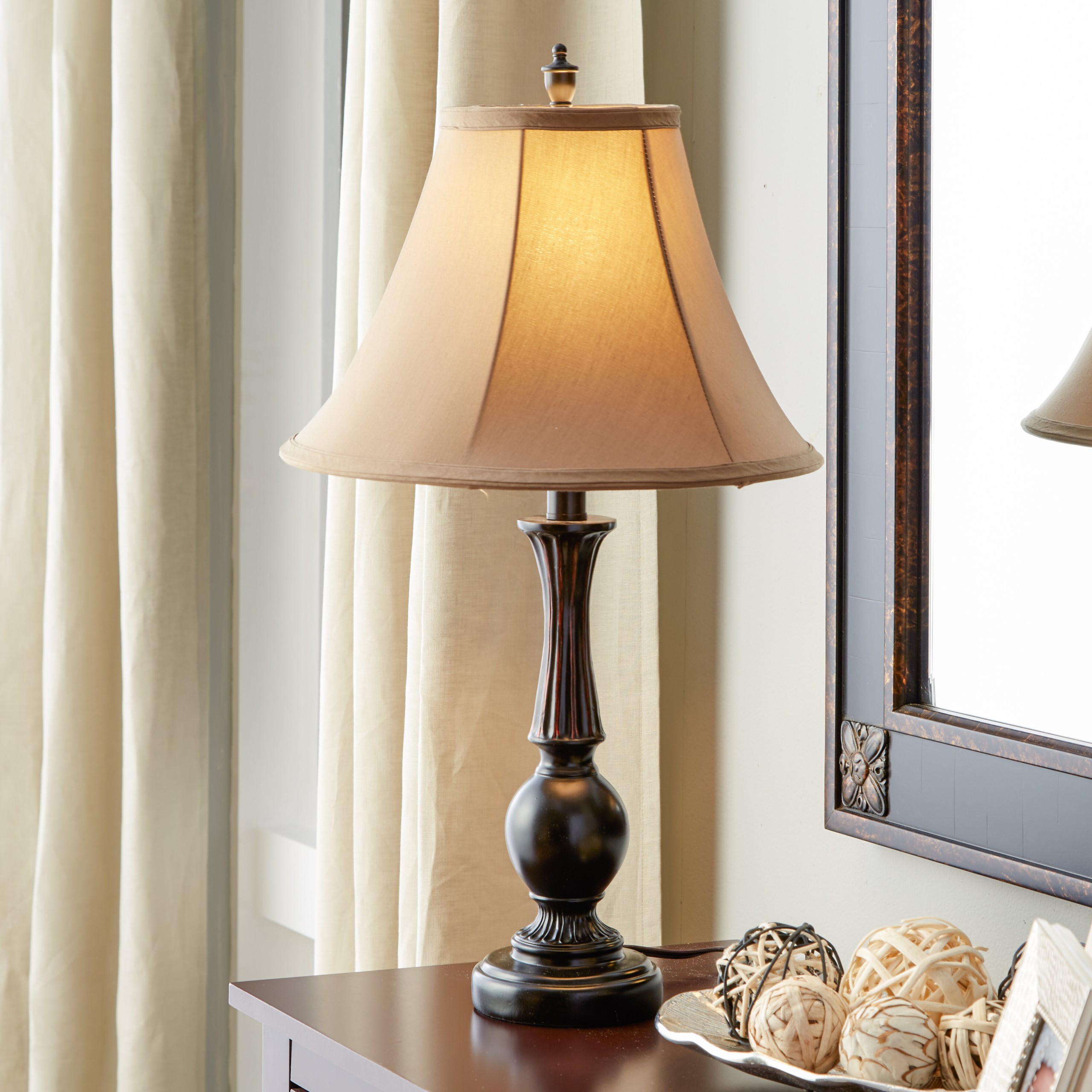 24" H Table Lamp with Bell Shade