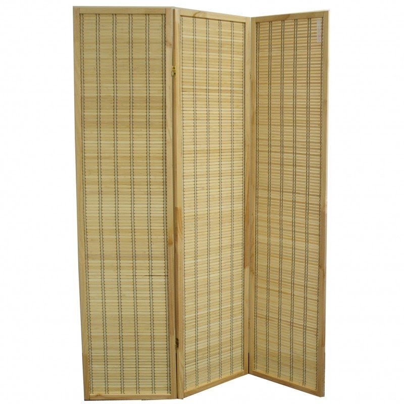 70.25" x 52" Serenity Bamboo 3 Panel Room Divider