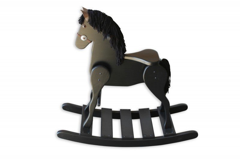 Amish Medium Deluxe Crafted Rocking Horse with Mane