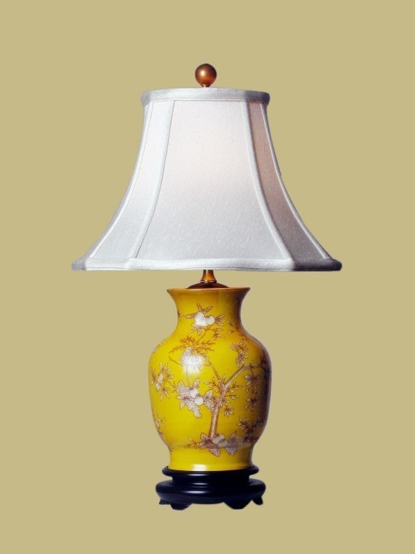 Birds and Flowers Vase Table Lamp