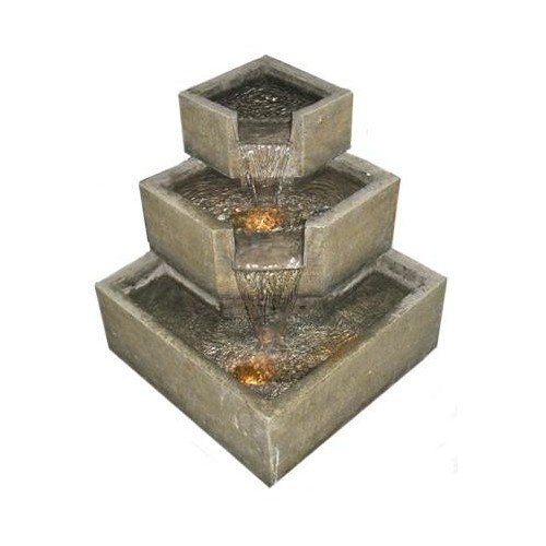 Cascadia Falls Electric Corner Fountain with LEDs