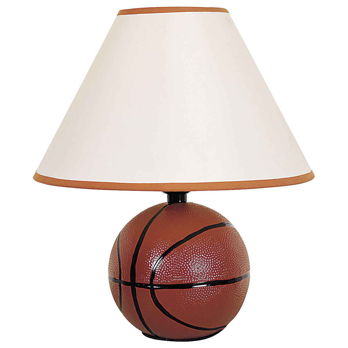 Ceramic Basketball 5.75" H Table Lamp with Empire Shade