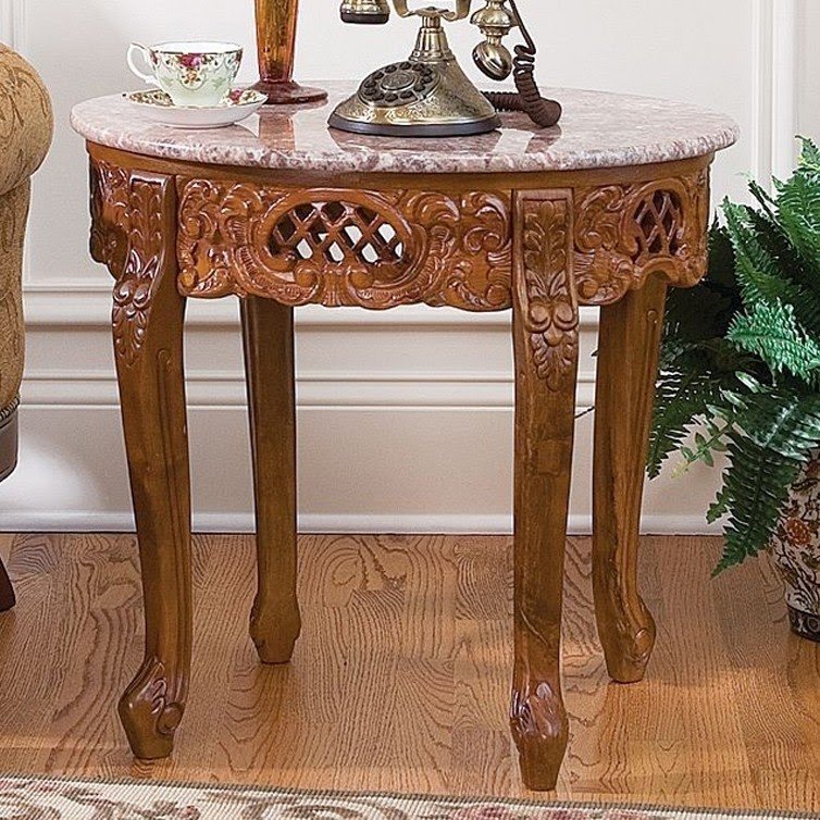 Chantret Marble Topped End Table