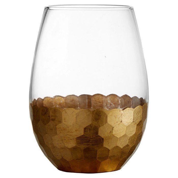 Daphne Gold 20 Oz. Stemless Wine Glass (Set of 4)