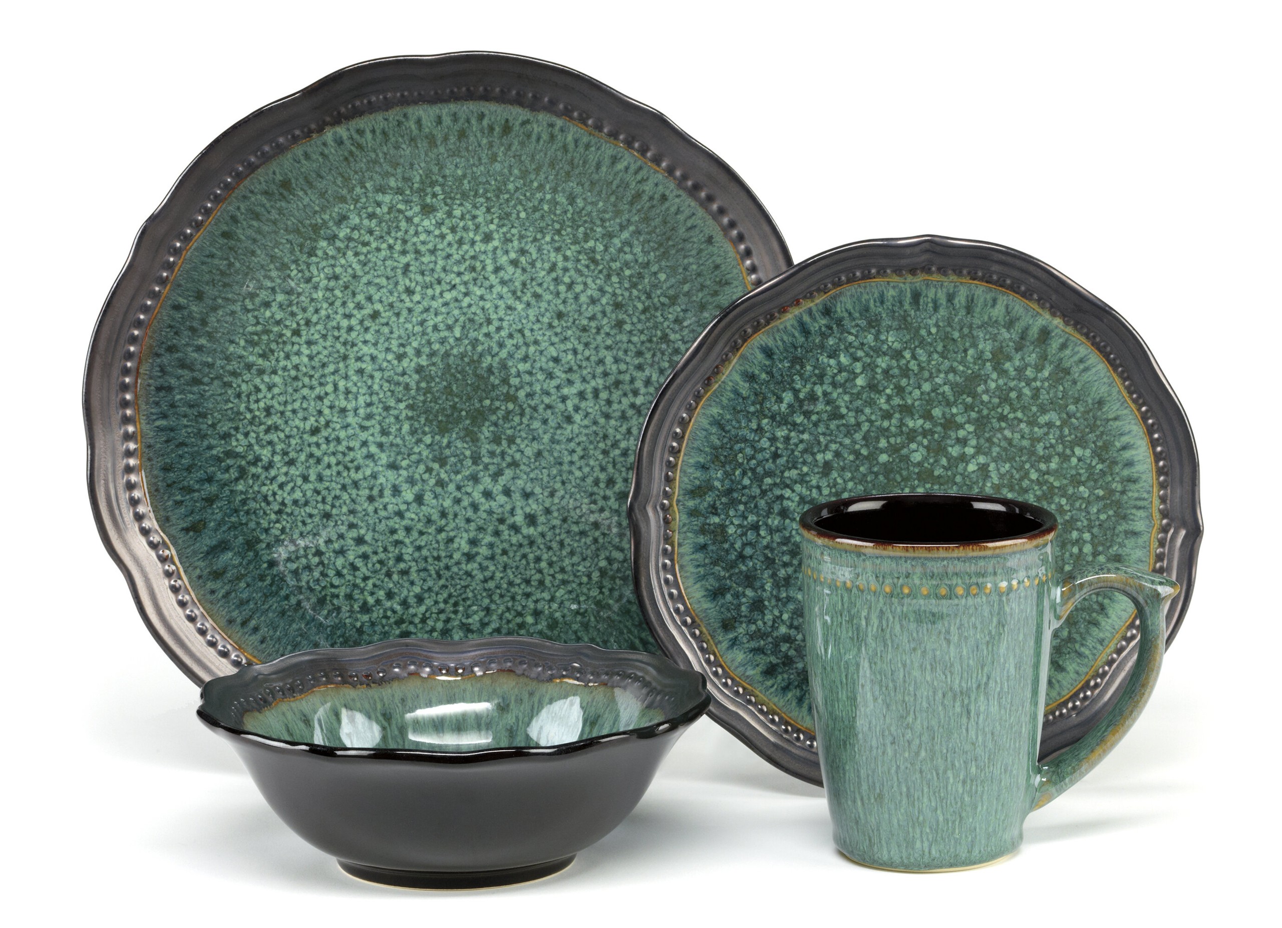 Rustic Stoneware Dinnerware Ideas On Foter   Jenna 16 Piece Dinnerware Set 