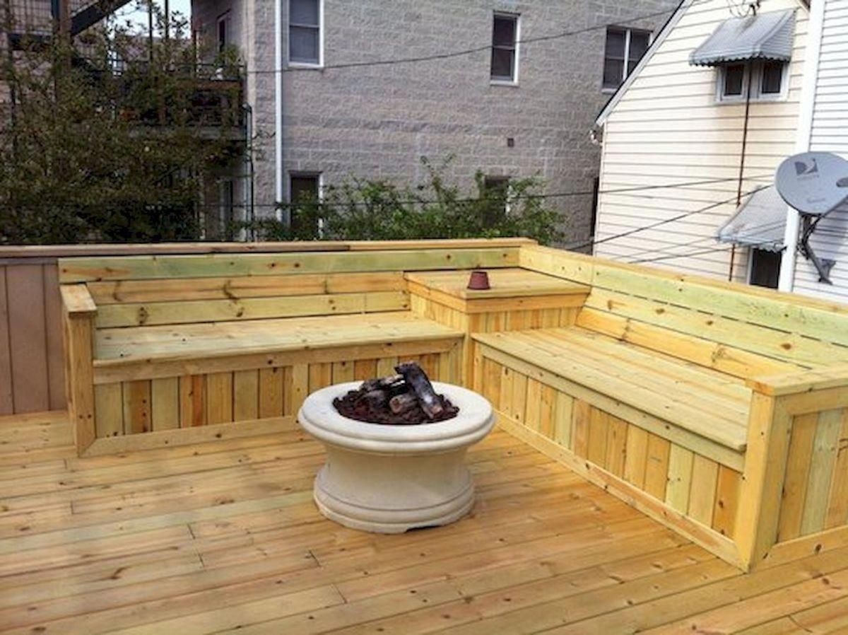 built in deck benches with storage