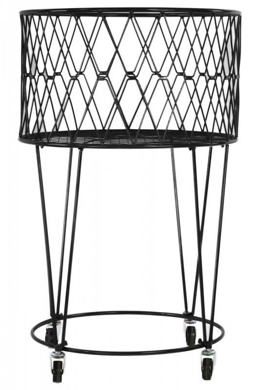 Metal Laundry Basket with Casters