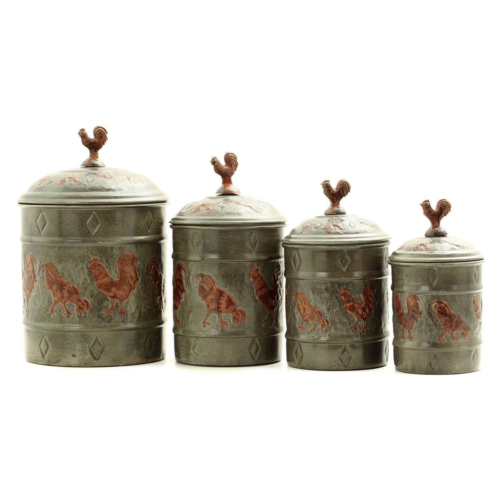 Rooster 4-Piece Fresh Canister Set