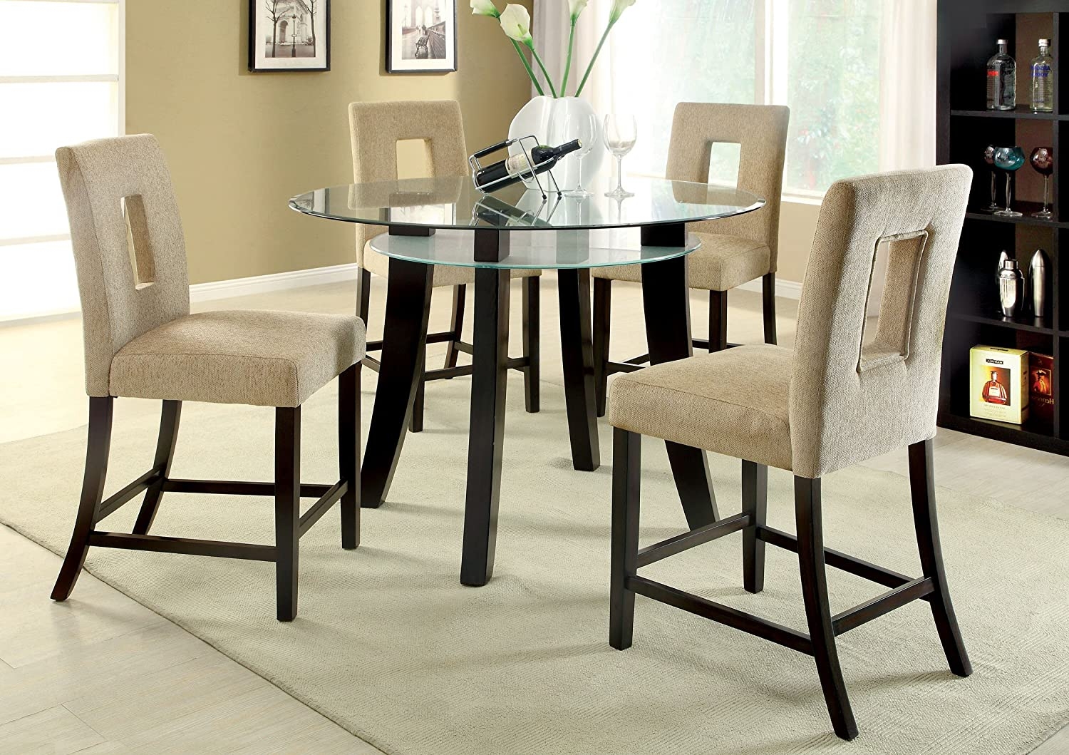 Simply Unique 5 Piece Counter Height Dining Set