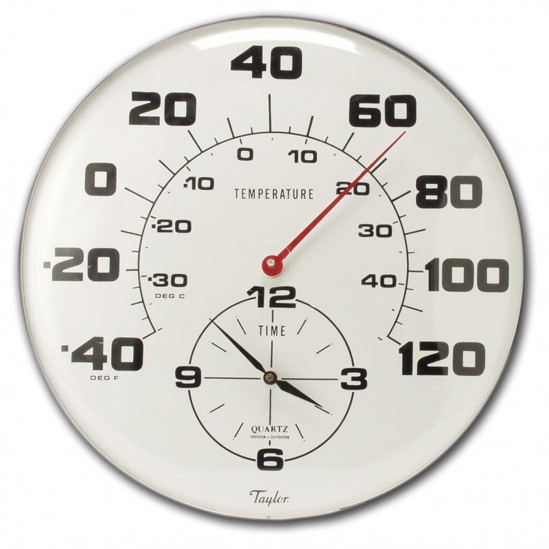 Taylor Precision Products 18" Thermometer Wall Clock