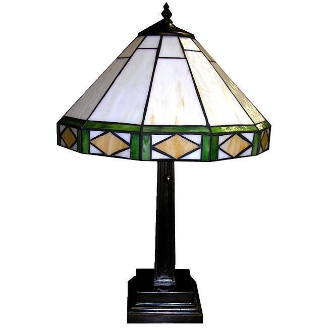 Tiffany-Style Simple 22" H Table Lamp with Empire Shade