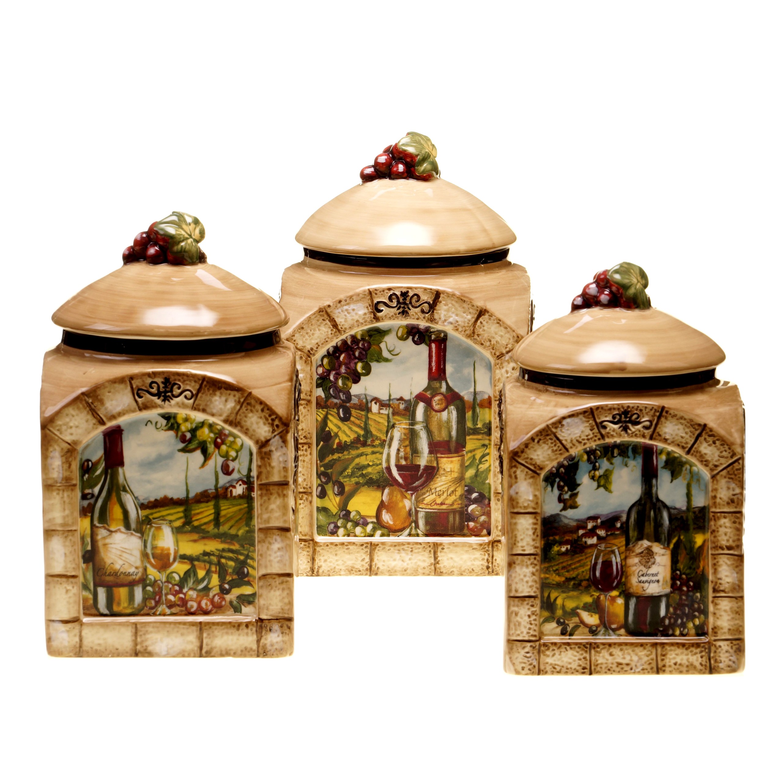 Tuscan View 3-Piece Canister Set