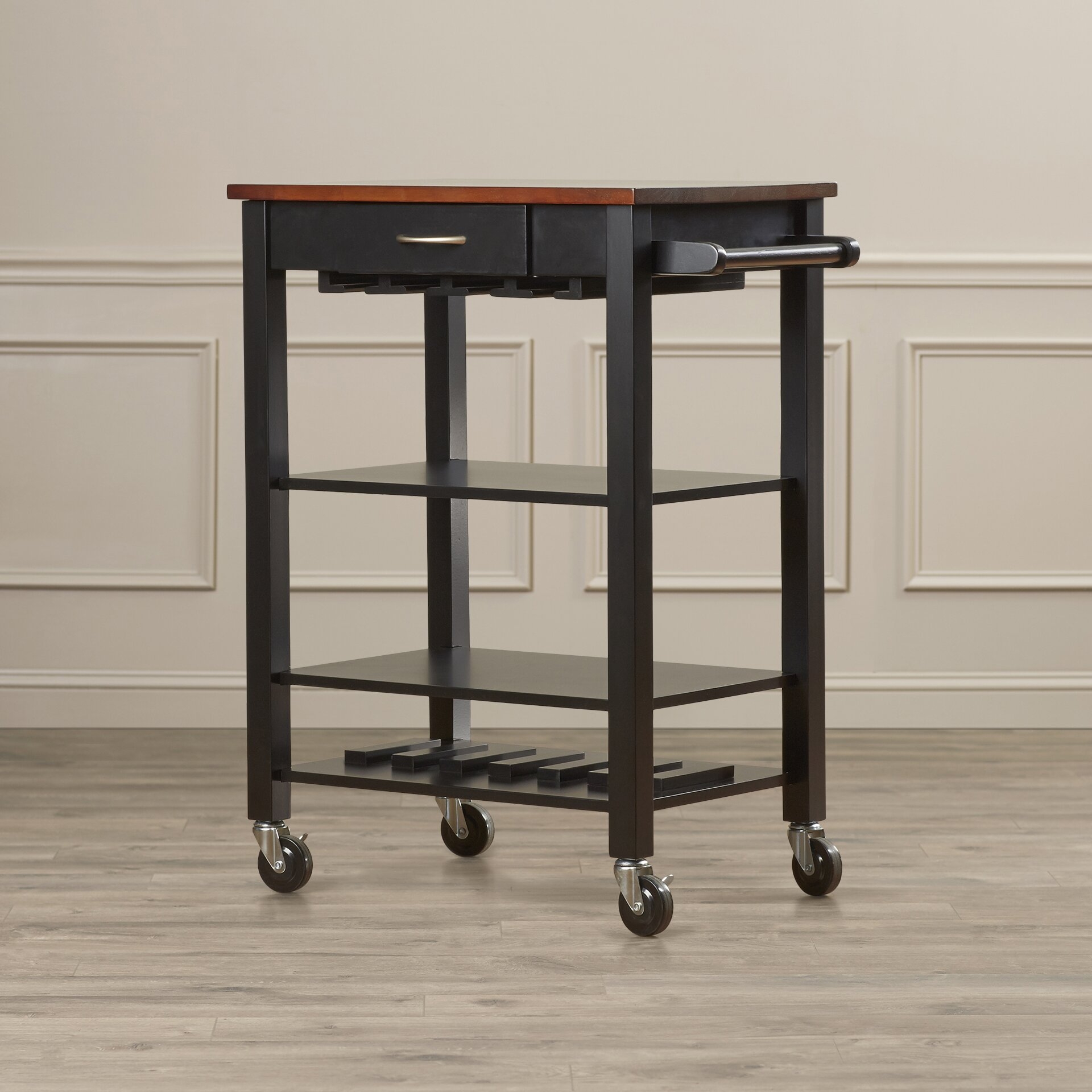 Wolfgang Kitchen Cart With Butcher Block Top 