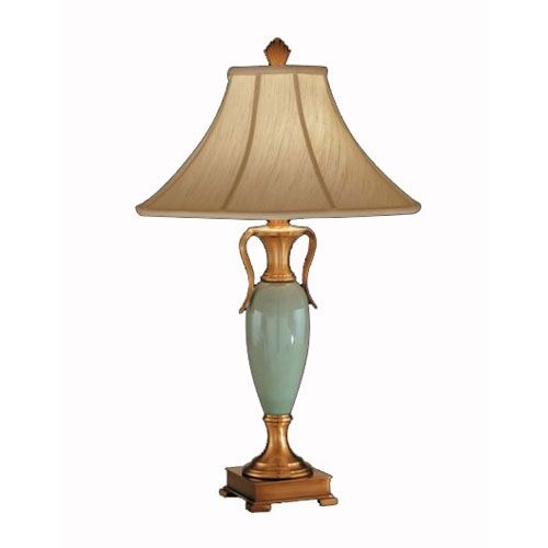 30" H Trophy Table Lamp with Bell Shade