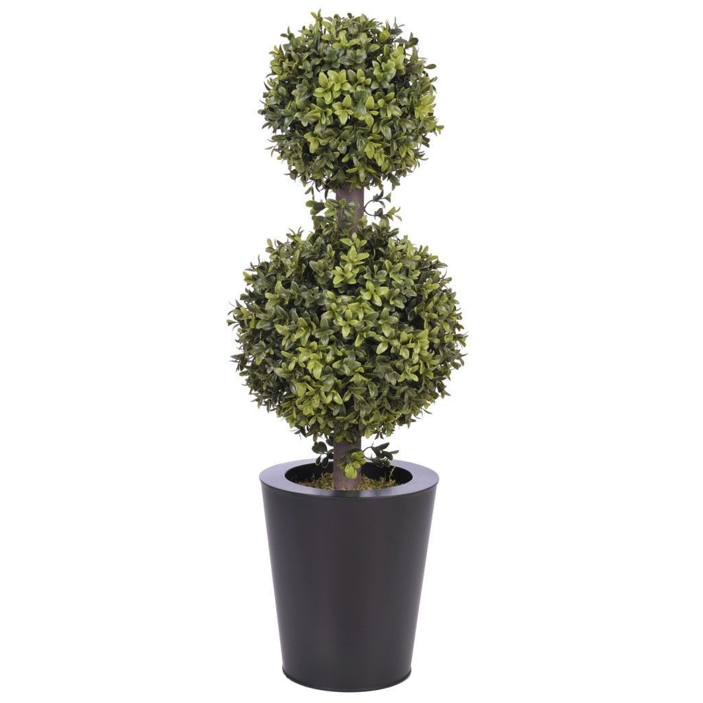 Artificial Double Ball Topiary in Pot I